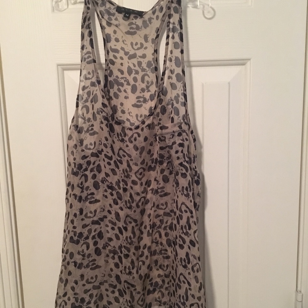 Cheetah print overlay tank